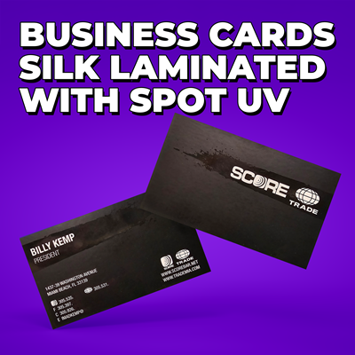 Silk Business Cards with Spot UV