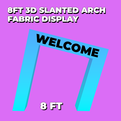 8ft 3D Slanted Arch Fabric Display