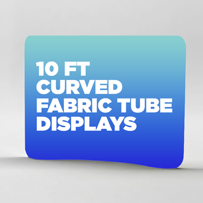 10ft Curved Fabric Tube Display