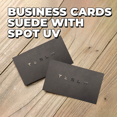 Suede Business Cards with Spot UV