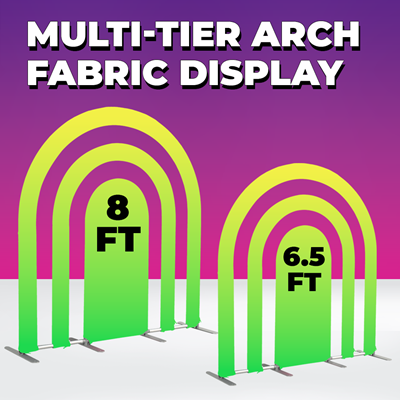 Multi-Tier Arch Fabric Display