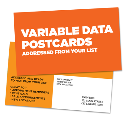 Variable Data Flyers & Postcards