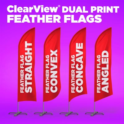 ClearView Feather Flags