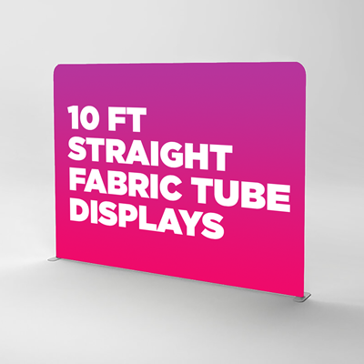 10ft Straight Fabric Tube Display