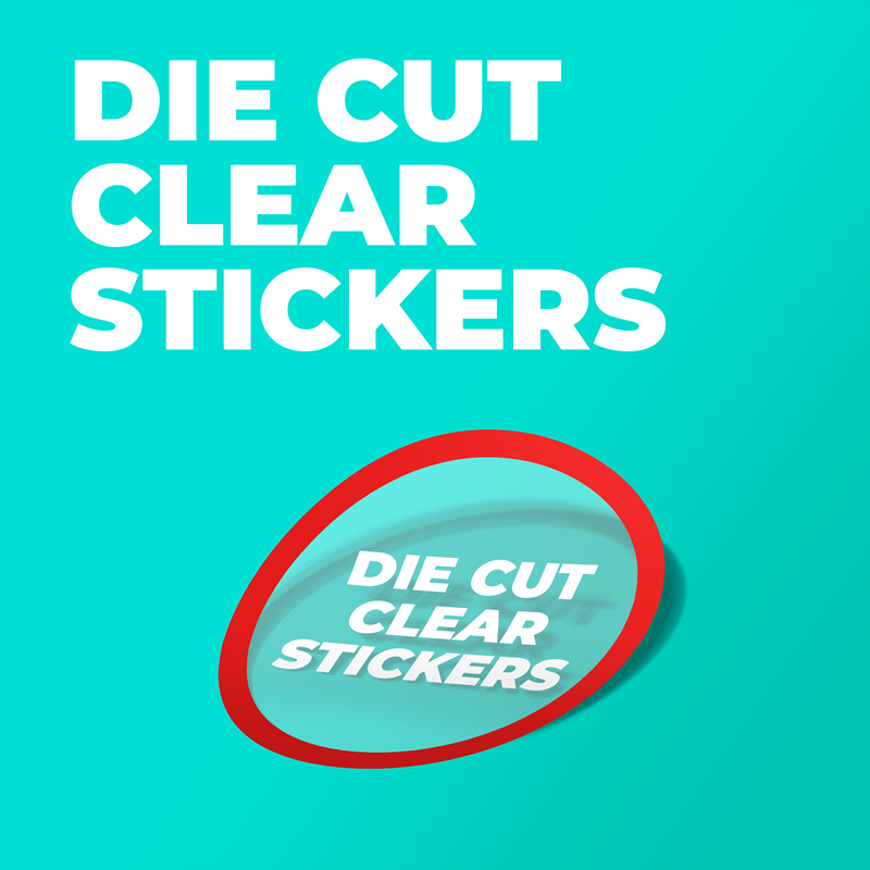 Die Cut CLEAR Vinyl Stickers