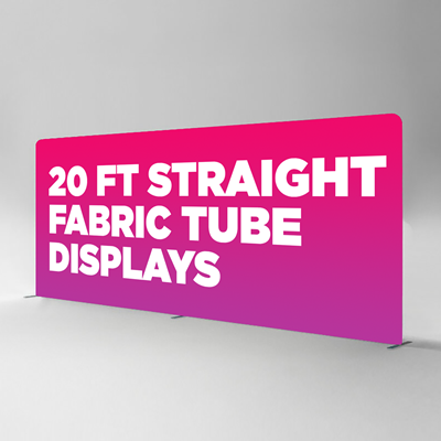 20ft Straight Fabric Tube Display