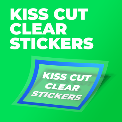 Kiss Cut CLEAR Vinyl Stickers