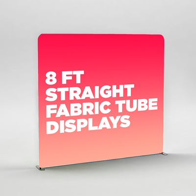 8ft Straight Fabric Tube Display