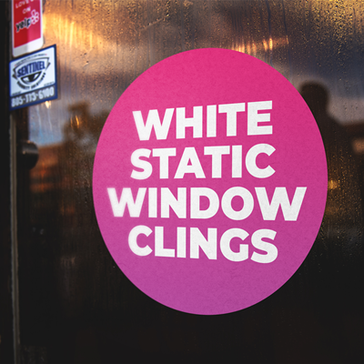 Static Window Clings - White